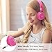 Kids Wireless Headphones, Toddler Boys Girls On-Ear Bluetooth Headphones with FM Radio, Microphone, TF Card Player, 3.5 MM Jack, Children Headset for iPhone, iPad, Laptop, Kindle - Pink