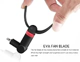 Wuedozue Mini Phone Fan 180 Rotation Portable Cooler for iPhone Android Black view 3