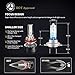 AUSI H11/H8/H9 Low Beam 9005/HB3 High Beam LED Headlight Bulbs Combo Package Kit with Fan CSP Chips 6000K Xenon white IP65 - (4 Pack)