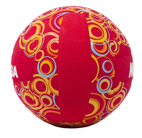 Mikasa Squish VSV104 No-Sting Volleyball (Red/Circles)