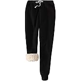 Snoly Women's Winter Fleece Sweatpants Running Active Thermal Sherpa Lined Jogger Pants with Candy Colors