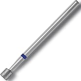 HungGato 3/32'' Diamond Nail Drill Bit, Professional Flat Cylindrical Shape Cuticle Nail Drill Bits for Acrylic Gel Nails Dry Manicure Pedicure Shape Remove Tools (Medium)
