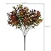 HUAESIN 4 Bunch Fake Flowers for Outside Faux Eucalyptus Leaves Plant Plastic Flowers Shrubs for Pot Vase Filler Bedroom Wedding Hanging Basket Decor Red