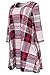 BOOSOULY 3/4 Sleeve Crew Neck Lattice Print Flowy A Line Dress Blouse Tunic for Women Beige L