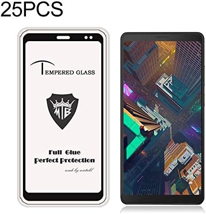 YIHUI Tempered explosion-proof glass Flim 25 PCS Full Screen Full Glue Anti-fingerprint Tempered Glass Film for Lenovo Tab V7 (Black) Screen Protector