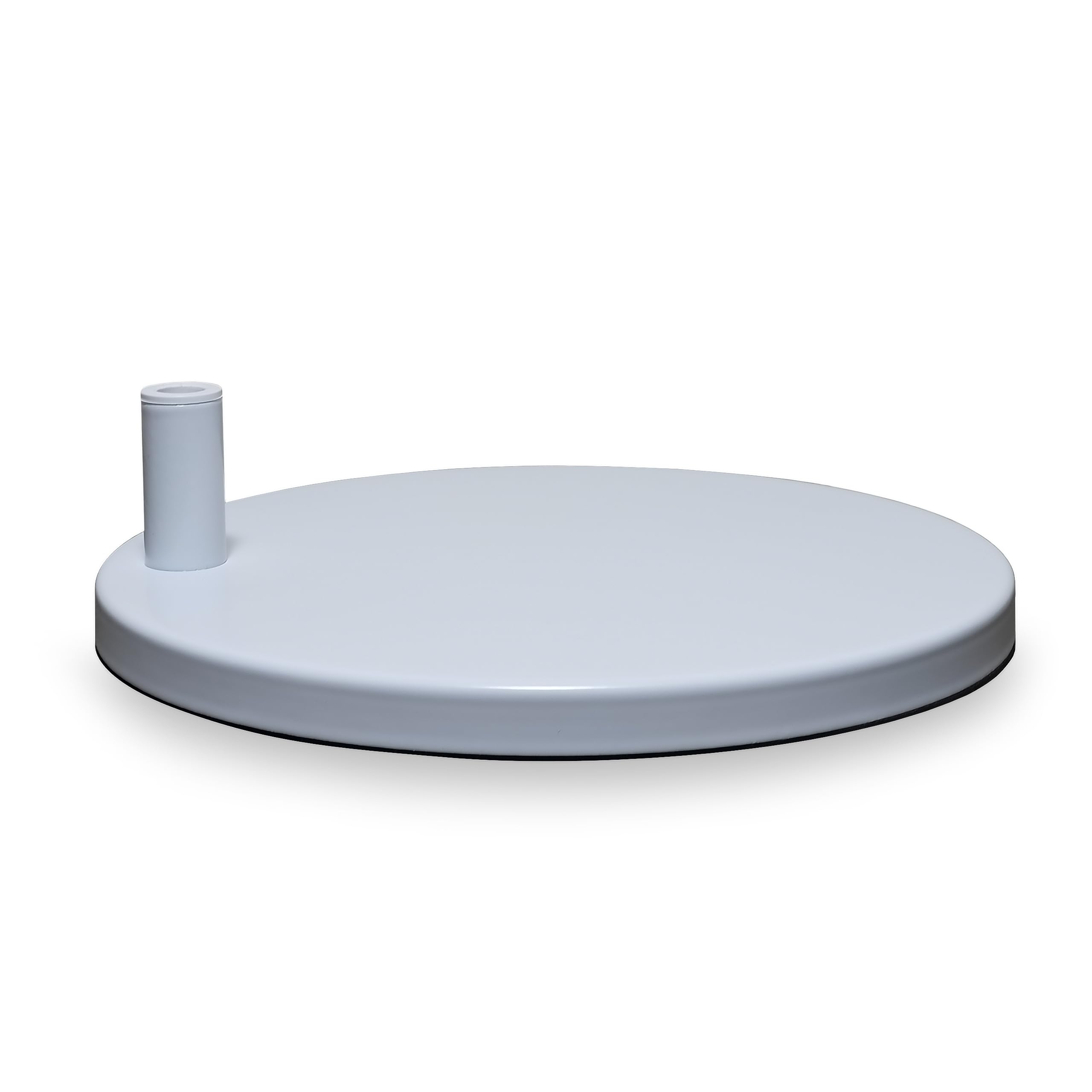 Photo 1 of Neatfi 9.84" Diameter Round Weighted Base, 19.62 Pounds, Compatible with Desk Lamps and Magnifying Lamps for Home Office Use (White)