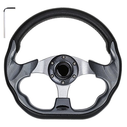 10L0L Golf Cart Steering Wheel, Generic of Most Golf cart EZGO Club Car Yamaha (style2 Gray)
