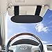 WANPOOL Anti-Glare Anti-Dazzle Vehicle Visor Sunshade Extender Sun Blocker for Cars, Vans and Trucks (Silver)