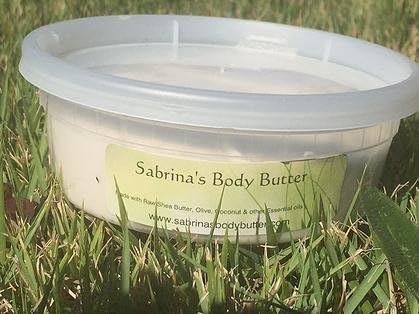 Sabrina's Scented Body Butter.... Made of Whipped Shea Butter, Cocoa Butter, Aloe Vera, Coconut Oil, Grape Seed Oil, Black Seed Oil, Avocado and Vitamin E…8oz Container (Frankincense &amp; Myrrh)