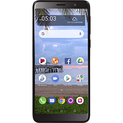 SafeLink TCL A1X 4G LTE Prepaid Smartphone Locked Black 16GB 