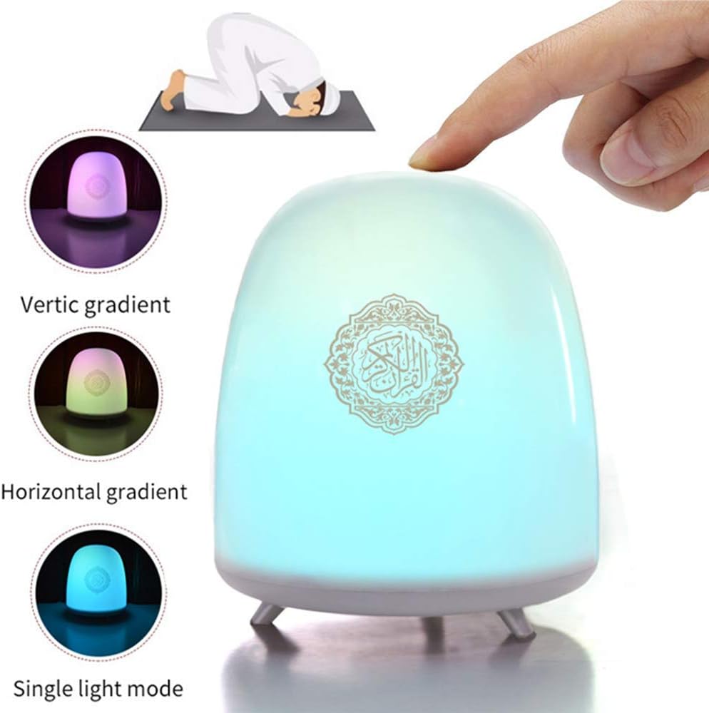 Swthlge Quran speakr, New Updated Portable Rechargeable Smart Touch Nightlight Quran Bluetooth Speaker, Quran Touch Speaker Lamp Islamic Muslim, LED Multicolor Gift