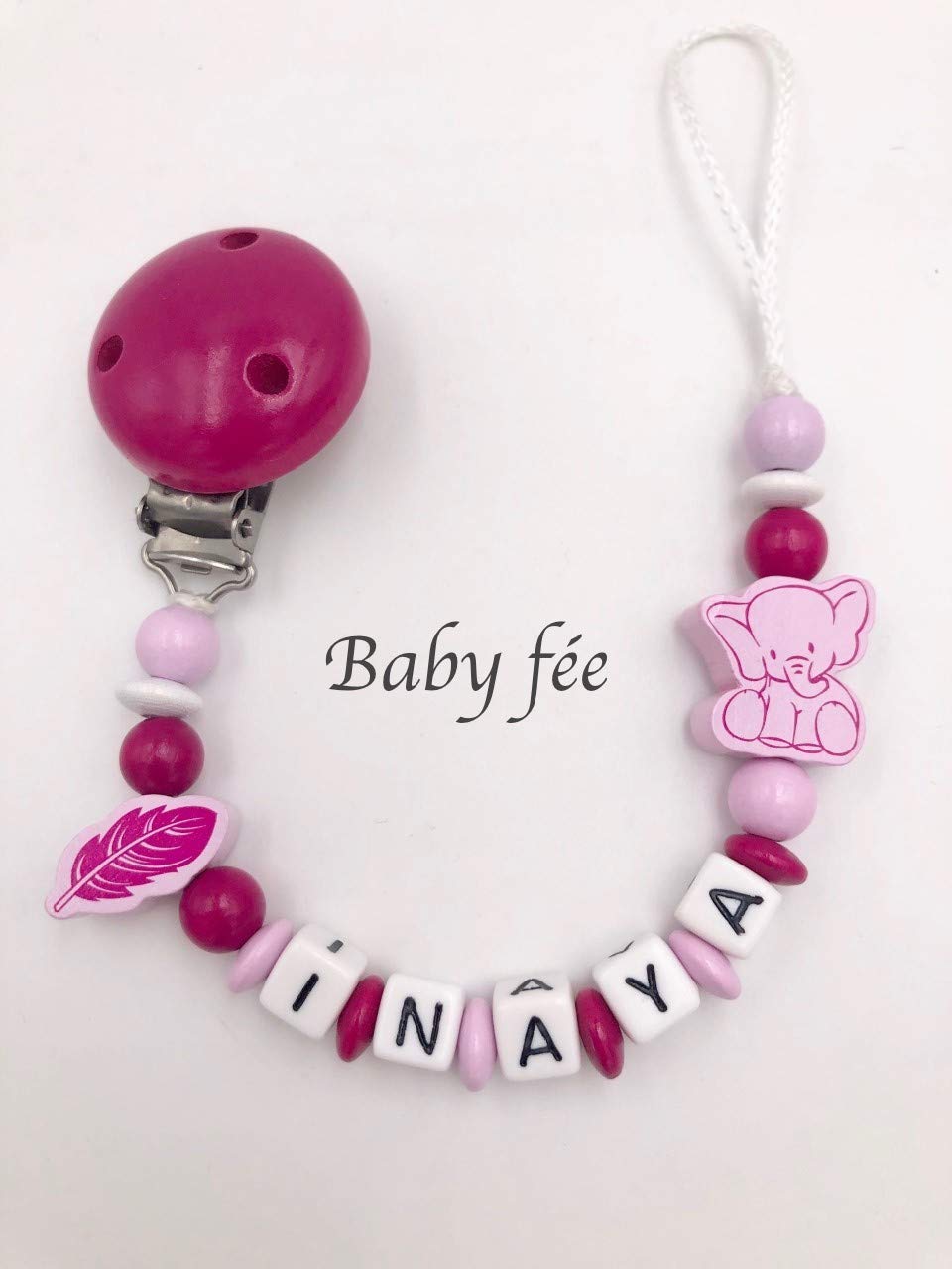 Attache Sucette Bebe Personnalise Perles De Bois Fille Argente Rose Argente Attache Tetine Bebe Et Puericulture Sucettes Et Anneaux De Dentition Dwteam In