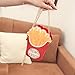 Easydeal Novelty Crossbody Bags Shoulder Bags Handbag for Woman (French Fries)