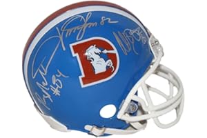 DENVERAUTOGRAPHS Three Amigos Autographed Denver Broncos VSR4 D Logo Mini Helmet JSA