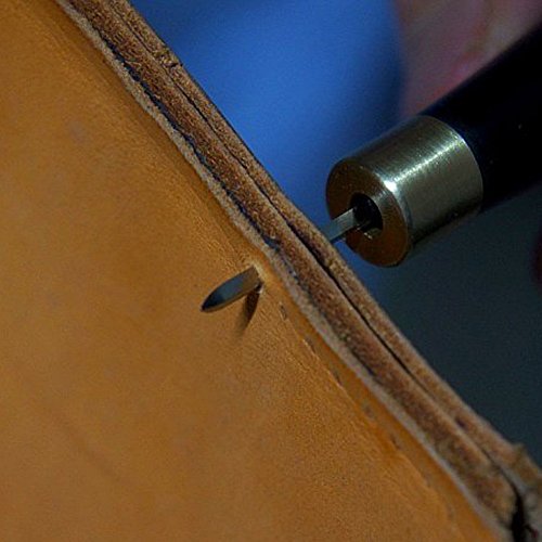 Aiskaer 1 Pcs Leather Craft Ebony Rhombus Awl DIY Leather Stitching Sewing Awl Leathercraft Reaming Punch Tool - Thumbnail 6