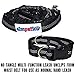 Simpetico Heavy Duty Black Bungee Leash with Adjustable Waist Belt - Premium Dual Handle Nylon for Hands Free Dog Walking, Running and Training - Shock Absorbing Dog Lead with Reflective Stitching