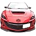 Front Lip Compatible with 2010-2013 Mazda 3, Sport Style Unpainted Black Polyurethane (PU) Spoiler Splitter Valance Chin Bodykit by IKON MOTORSPORTS, 2011 2012