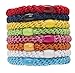 L. Erickson Grab & Go Ponytail Holders, Resort, Set of Eight - Exceptionally Secure with Gentle Hold
