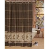 Buckmark Shower Curtain in Brown