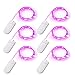 YIHONG Set of 6 String Lights Battery Operated - 7.2ft Fairy Firefly Lights for Indoor Outdoor Party Centerpiece DIY Decor - Purple