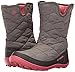 Columbia Girls' Youth Minx Slip Omni-Heat Waterproof Snow Boot, Quarry, Wild Salmon, 7 M US Big Kid