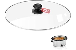 Oval Glass Lid 7 Quart Replacement for Oval lid Slow Cooker SCV700SS and for Hamilton Beach Slow Cooker Lids Replacement 7 Qu
