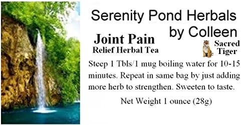 Serenity Pond Herbals By Colleen Joint and Chronic Pain Relief Herbal Tea Remedy Sold Exclusively By Sacred Tiger (Two Ounces)