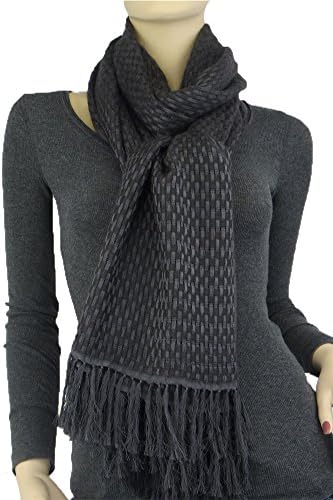 Cashmere Pashmina Silk Blend Basket Weave Stole Solid Colors