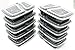 10 Pack Compartment Lunch Box Bento Boxes with Lids - Multi Purpose Storage Containers for Baby Food, Kitchen, Pet, Dog, Crafts, Pantry, Office, Garage, Picnics, Travel by Perfect Life Ideas
