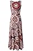 Zattcas Womens Bohemian Printed Wrap Bodice Sleeveless Crossover Maxi Dress (Small, Mutil Gray)