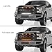 Raptor-Style Front Bumper Matte Grille Grill with White DRL Amber Turn Signal Light for Ford F-150 2015 2016 2017 Topfire Fury Grid Gladiator Vader