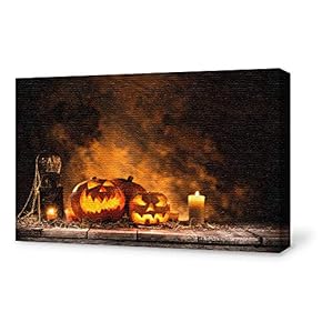 Canvas Wall Art Halloween Pictures Home Wall Decorations for Bedroom Living Room Paintings Canvas Prints Framed - 12x18 inches