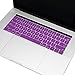 TOP CASE - Macbook Pro 13 WITH Touch Bar (2017 & 2016 Release) 2 in 1, Rubberized Matte Hard Case Cover + Matching Color Keyboard Cover for MacBook Pro 13-inch A1706 with Touch Bar - Purple