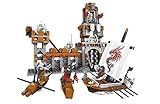 Ausini Knights Castle Bridge Tower Siege with Dragon Boats Educational Blocks Set Compatible Bricks, 555 Piece