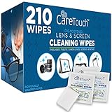 Care Touch Pre Moistened Lens Cleaning Wipes, 210 Individually Wrapped Wipes