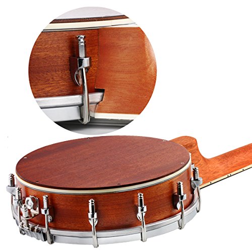 Kmise UV10406BL 4 String Banjo Ukulele Banjo lele Uke Concert 23 Inch Size Sapele with Bag Tuner