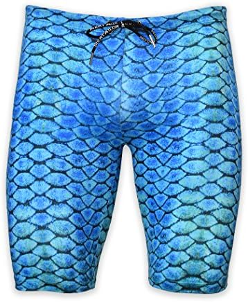 Mertailor Compression Swim Shorts by (X-Large, Caribbean Blue)