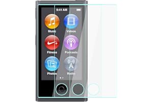 WH1916 Screen Protector Compatible for iPod Nano 7th 8th Generation, Tempered Glass 9H Hardness 0.33mm Thickness Anti-Bubble Anti-Scrach (3 Pack)