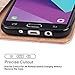 Arae wallet case compatible for Samsung Galaxy J3 Emerge / J3 2017 / J3 Prime / J3 Mission / J3 Eclipse / J3 Luna Pro / Sol 2 / Amp Prime 2 / Express Prime 2, Rosegold