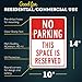 No Parking This Space Is Reserved Sign, 10x14 Inches, Rust Free .040 Aluminum, Fade Resistant, Made in USA by My Sign Center