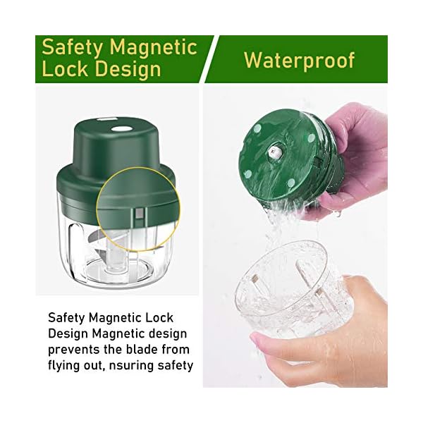Yumzeco-Mini-Chopper-Food-ProcessorElectric-Mini-Food-Processor300Ml150Ml-45W-Mini-Chopper-Electric-With-3-Sharp-Blades-For-Chili-Meat-Fruit-Vegetable-Ginger-Mixer-Grinder-Onion-Garlic-Chopper Yumzeco Mini Chopper Food Processor,Electric Mini Food Processor,300Ml+150Ml 45W Mini Chopper Electric With 3 Sharp…