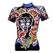 QinYing Animal Printing Floral Short Sleeve Bicycle Cycling Jersey for Women