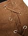 DUBACH Women's High Waist Faux Suede Solid A-Line Skirt