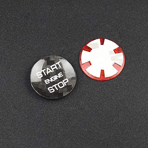 AIRSPEED Carbon Fiber Car Engine Start Button Sticker for Range Rover Evoque Velar Discovery Sport(Black)
