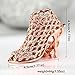 maycom High-heeled Shoe Keychain Creative Fashion Refinement Lady Gift Hollow Shoes Keyring Key Chain Ring Keyfob 86113 (Rose Gold)