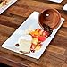 Partito Bella Porcelain Dessert Appetizer Plates White Platter Plate Serving Ceramic China Set (2-Pack) (12x6 Serving Platters)