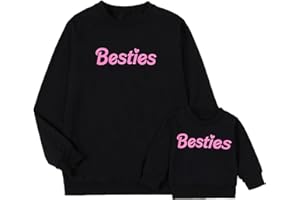 Winioder Mommy and Me Matching Outfits Letter Print Crewneck Pullover Sweatshirt Long Sleeve Shirt Tops Baby Clothes