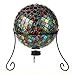 Lily's Home Colorful Mosaic Glass Gazing Ball, Designed with a Stunning Holographic Square Mosaic Pattern to Bring Color and Reflection to Any Home and Garden, (10