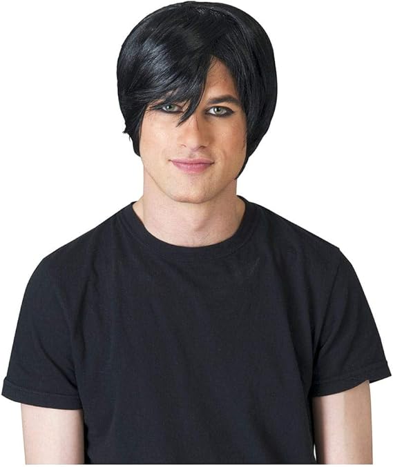 Emo Men's Wig Black Amazon.co.uk Toys & Games