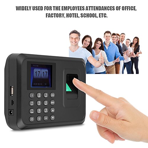 image for fosa 2.4in TFT Display Fingerprint Time Clock Employee Attendance Reco